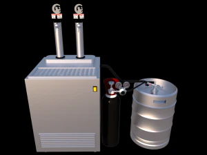 beer cooler two dispenser 3D Model