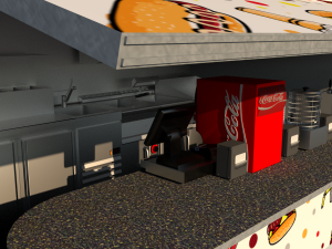 burger and hot dog truck 3D Model