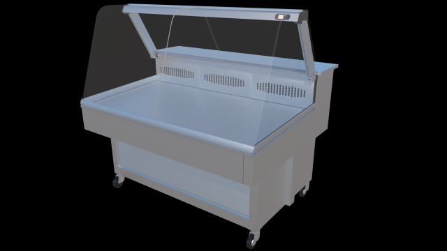 refrigerated fish display case 3D Model .c4d .max .obj .3ds .fbx .stl .blend 