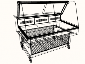 refrigerated fish display case 3D Model