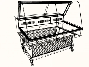 refrigerated fish display case 3D Model