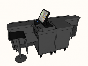 self service payment modules l r 1125 mm Modello 3D