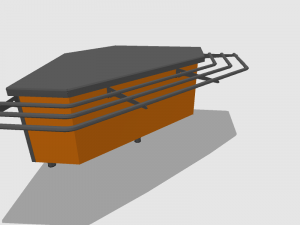 self service corner module 3D 모델
