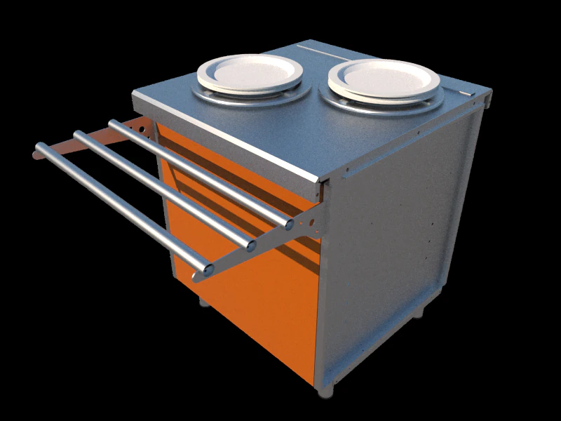 self service dispenser of dishes 750 mm 3D Model .c4d .max .obj .3ds .fbx .stl .blend 