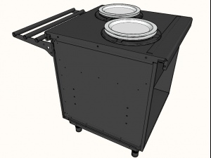 self service dispenser of dishes 750 mm Modelo 3D