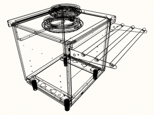 self service dispenser of dishes 750 mm Modelo 3D