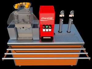 self service beverage module 1500 mm 3D Model