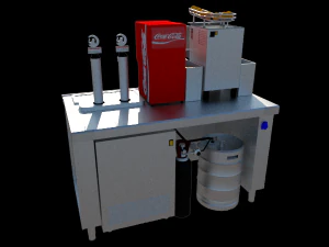 self service beverage module 1500 mm 3D Model