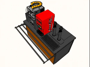 self service beverage module 1500 mm 3D Model