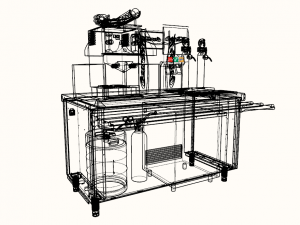 self service beverage module 1500 mm Model 3D