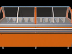 self service bain marie covered module 2200 mm 3D Model