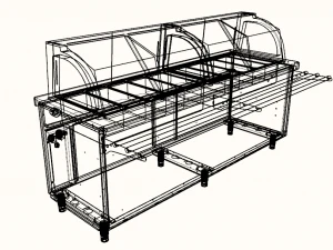 self service bain marie covered module 2200 mm 3D Model