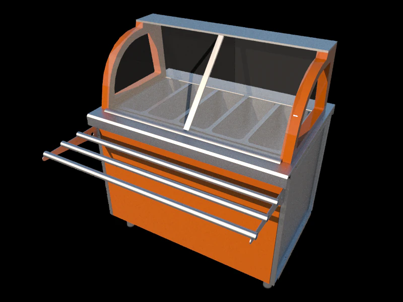 m&oacute;dulo coberto banho maria self-service 1125 mm Modelo 3D .c4d .max .obj .3ds .fbx .stl .blend 