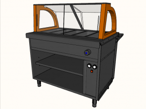 self service bain marie covered module 1125 mm Modelo 3D