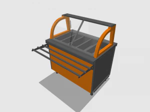 m&oacute;dulo coberto banho maria self-service 1125 mm Modelo 3D