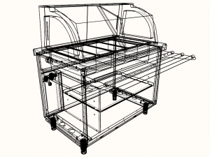 self service bain marie covered module 1125 mm Modelo 3D
