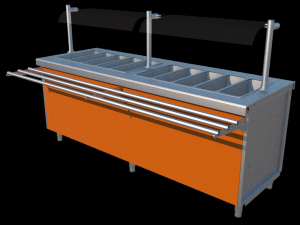 self service bain marie module 2200 mm 3D 모델