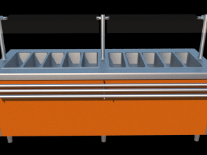 self service bain marie module 2200 mm 3D 모델