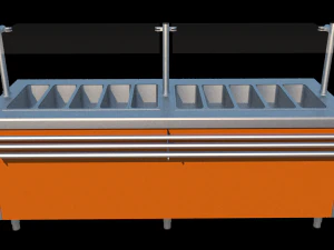 self service bain marie module 2200 mm 3D Model