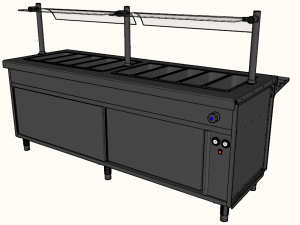 self service bain marie module 2200 mm 3D 모델