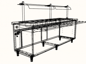 self service bain marie module 2200 mm 3D 모델