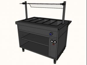 self service bain marie module 1125 mm Modelo 3D