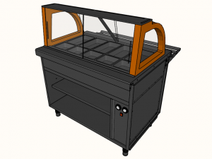 self service refrigerated covered display 1125 mm 3D Model