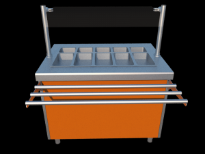 self service refrigerated display 1125 mm Model 3D