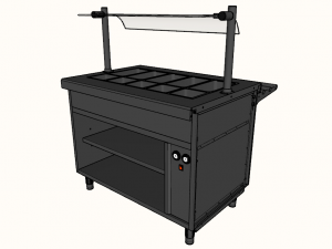 self service refrigerated display 1125 mm Model 3D