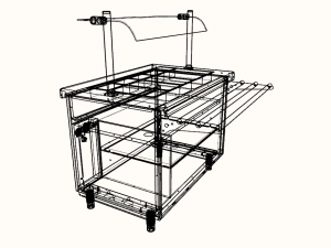 self service refrigerated display 1125 mm Model 3D