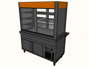 self service refrigerated wall display 1500 mm Modelo 3D