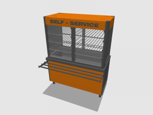 self service refrigerated wall display 1500 mm Modelo 3D