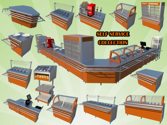 self service full collection Modello 3D .c4d .max .obj .3ds .fbx .stl .blend 