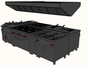 modular kitchen serie 900 collection 3D Model