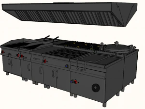 modular kitchen serie 900 collection 3D Model