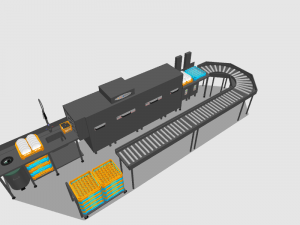 dishwasher complete washing tunnel 3D Модель