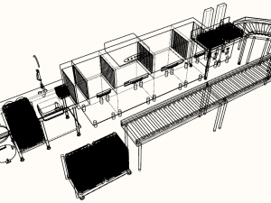 dishwasher complete washing tunnel 3D Модель
