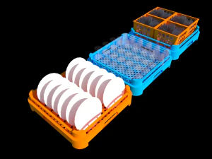 cestini e stoviglie Modello 3D