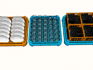 cestini e stoviglie Modello 3D