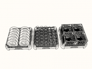 baskets and kitchenware 3D Model