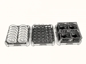 cestini e stoviglie Modello 3D