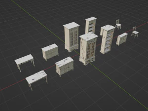 Antique Furniture 3D Model