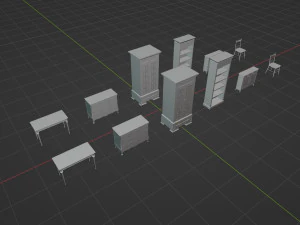 Antique Furniture 3D Model