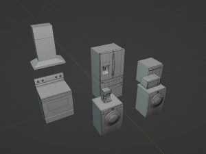 Kitchen Appliances 3D Model
