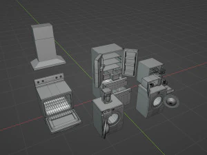Kitchen Appliances 3D Model