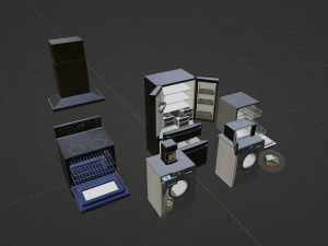 Kitchen Appliances 3D Model