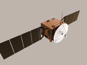 Orbital Space Satellite 3D Model
