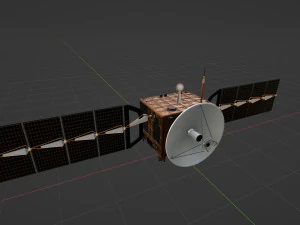 Orbital Space Satellite 3D Model