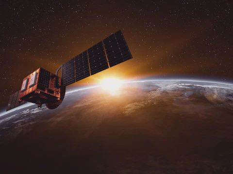 Orbital Space Satellite 3D Model