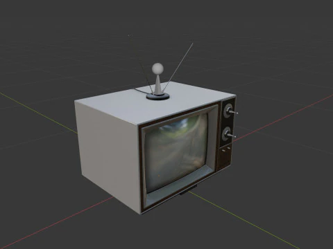 Televisi Klasik Model 3D